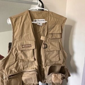 Vintage Columbia Khaki Outdoor Vest